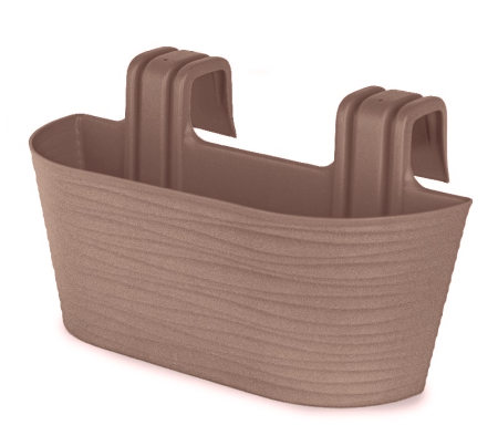 PL.BM004 Květináč AURORA BALCONE mocca